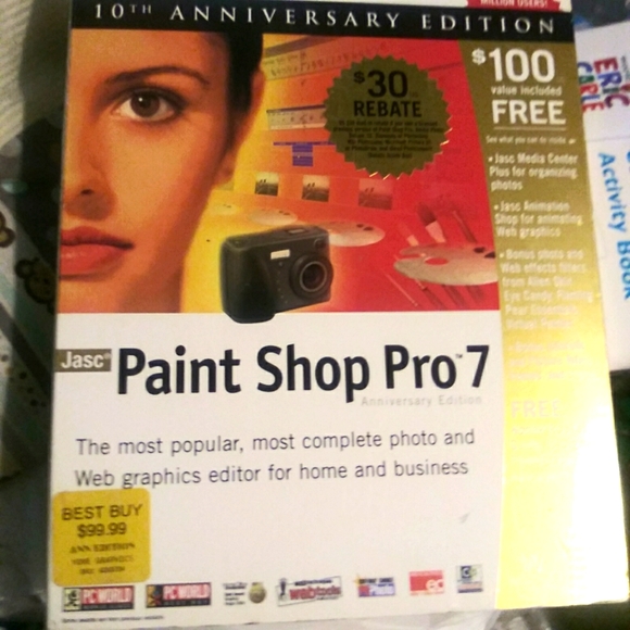 Jasc Other Jasc Paint Shop Pro 7 Cd Software Th Anniversary Edition